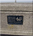 ST3048 : Millennium 2000 plaque on the sea wall, Burnham-on-Sea by Jaggery