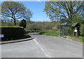 Bus shelter and noticeboard opposite Bronhaul, Cynghordy, Carmarthenshire