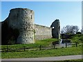 TQ6404 : Pevensey Castle - The western flank by Rob Farrow