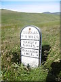 SC3986 : Old Milepost by the A18, Bungalow, Isle of Man by Milestone Society
