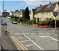 Give Way signs facing  Dock View Road, Barry