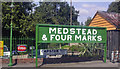 Medstead & Four Marks station name board, 2010