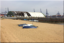 TM2632 : Beach and Navyard Wharf by Robert Eva