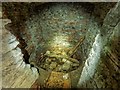 Interior view at rear of stone structure on site of the former Balconie House