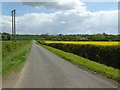 Road approaching junction with the Fosse Way