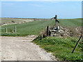 Corner on public footpath