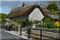 Thatched cottage opposite the church at Upwey