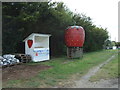 Giant strawberry beside the A137