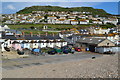 View over Chiswell from the summit of Chesil Beach