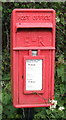 Close up, Elizabeth II postbox on Red Barn Lane