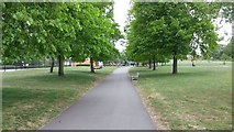 TQ3277 : Path in Burgess Park by David Martin