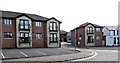 Apartment buildings adjacent to Ballyholme Parish Church