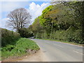 Bodelva Road at the entrance to Trecarne View