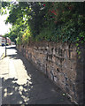 SP3278 : Old stone boundary wall, Hearsall Lane, Earlsdon, west Coventry by Robin Stott