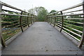 View of the footbridge over the Roding in Roding Valley Park