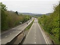 NY9365 : View west along the A69 by Graham Robson