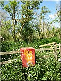 TG2707 : Dog litter bin by the entrance into Whitlingham Marsh by Evelyn Simak