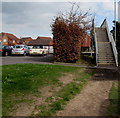 Steps up to a railway footbridge, Bridgwater