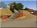 Steps up to Formby Rail Station