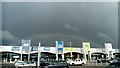 SP3483 : Rainbow over Arena Park Shopping Centre by Niki Walton