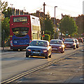 Evening traffic on Cherry Hinton Road