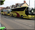 Two Silverdale of Nottingham coaches parked in Corporation Road, Newport