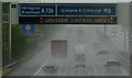 Motorway gantry on the M8 near Arkleston