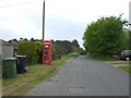 Telephone box on Watton Road, Little Cressingham
