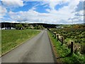 Road to water treatment works, Lomond Hills