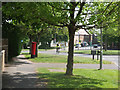 Post Box and Roundabout at end of South Court Avenue, Dorchester