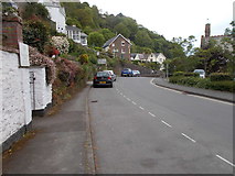 SS7249 : Watersmeet Road - looking towards Lynmouth Hill by Betty Longbottom