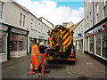 A Gully Whale with operatives cleaning drains in Joy Street