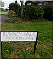 Rumney Walk/Tro Rhymni name sign Cwmbran