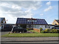 Solar powered bungalows on High Street, Hillmorton