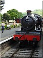 Steam train in Winchcombe Station