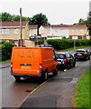 Orange van, Russell Drive, Malpas, Newport