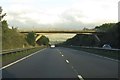 The A55 runs under a bridge near Caerhun