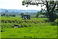 Tractor and trailer at Lower Farm