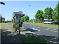 Bus stop and shelter on the A823, St Margaret