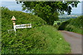 Direction sign at the top of Hook Lane