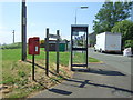 Elizabethan postbox and telephone box, Crombie