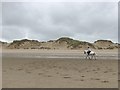 SD2607 : Horse and rider on Formby Beach by Jonathan Hutchins