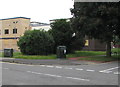 Two telecoms cabinets on a Bridgend corner