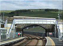 NT4544 : Foot bridge, Stow Railway Station by JThomas