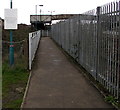 Footpath entrance to Pyle railway station