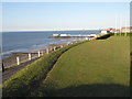 TG2142 : Cromer Pier from the putting green by David Howard