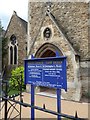 TQ1974 : Christ Church, East Sheen: noticeboard by Basher Eyre