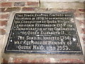 St Mary, Barnes: external plaque (c)