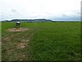 Sheep hay rack in a field