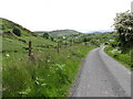 Ardglass Road meandering its way through the foothills of the Slieve Croob range